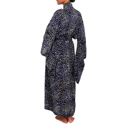 Grey Handcrafted Batik Robe