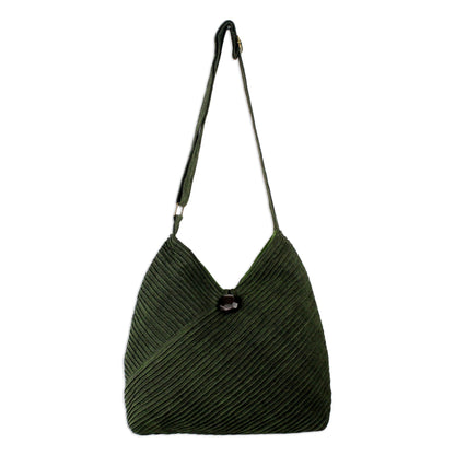 Surreal Green Hobo Bag With Coin Purse