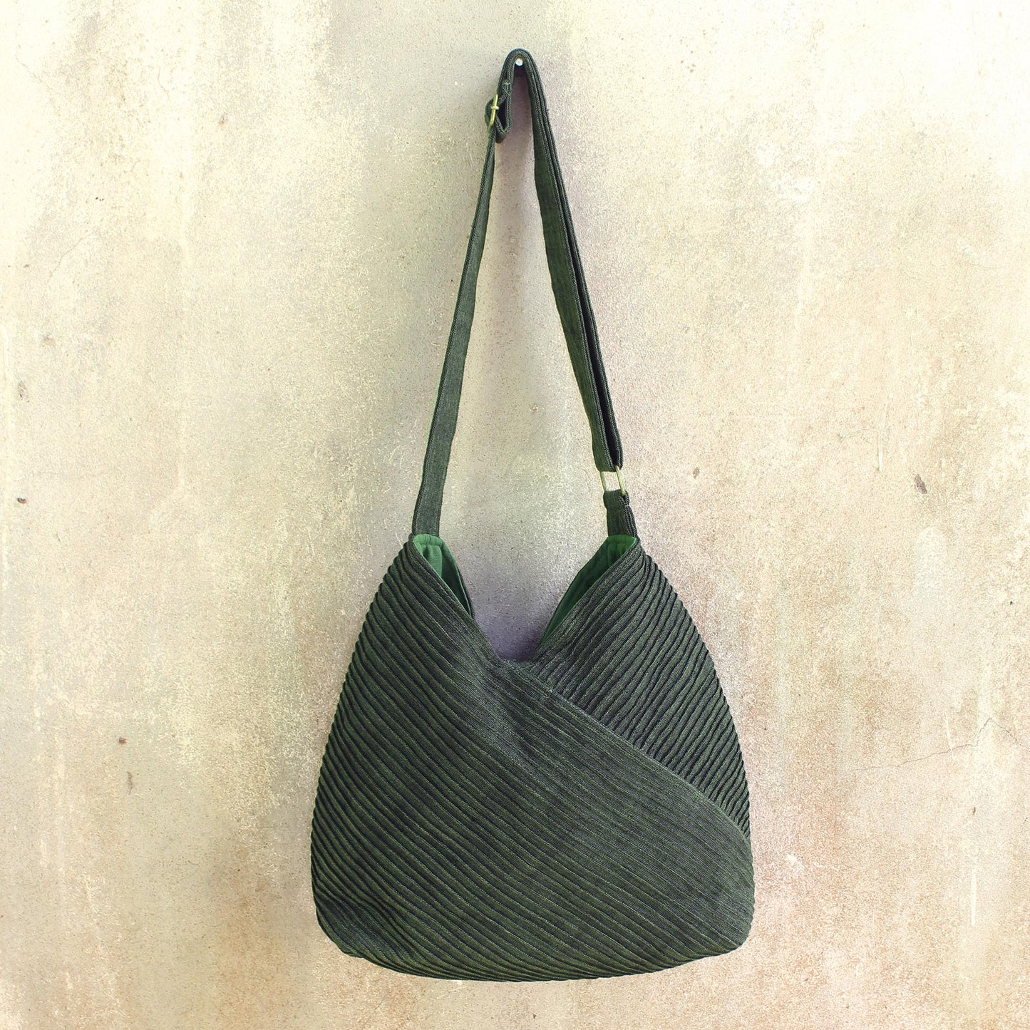 Surreal Green Hobo Bag With Coin Purse