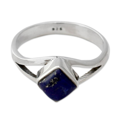 Regal Blue Lapis Lazuli Silver Ring