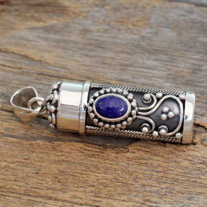 Calmness Lapis Lazuli & Silver Locket Pendant