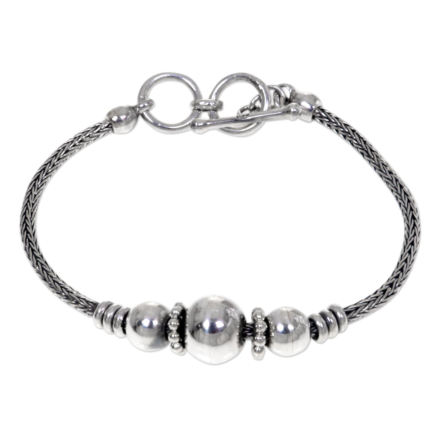 Naga Trio Silver Chain Bracelet