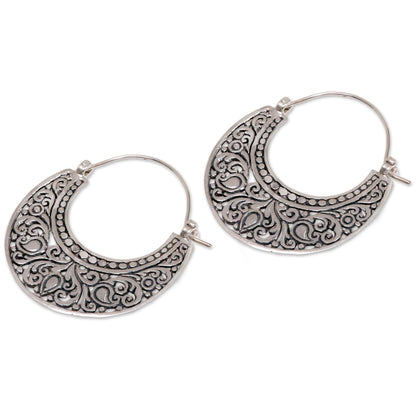 Garden of Eden Floral Hoop Earrings