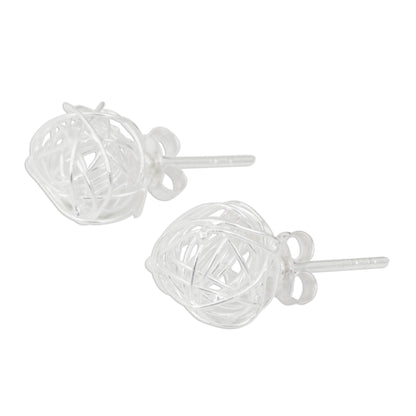 Free Line Sterling Silver Earrings