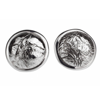 Crumpled Spheres Taxco Jewelry Artisan Crafted Sterling Silver Earrings