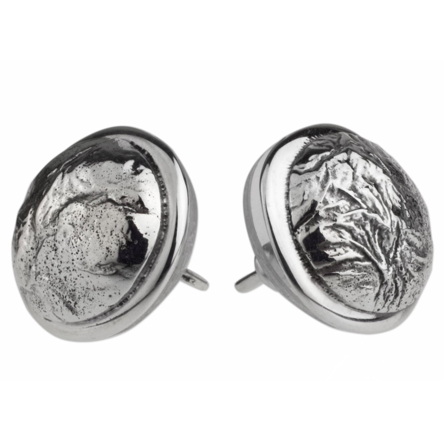 Crumpled Spheres Taxco Jewelry Artisan Crafted Sterling Silver Earrings