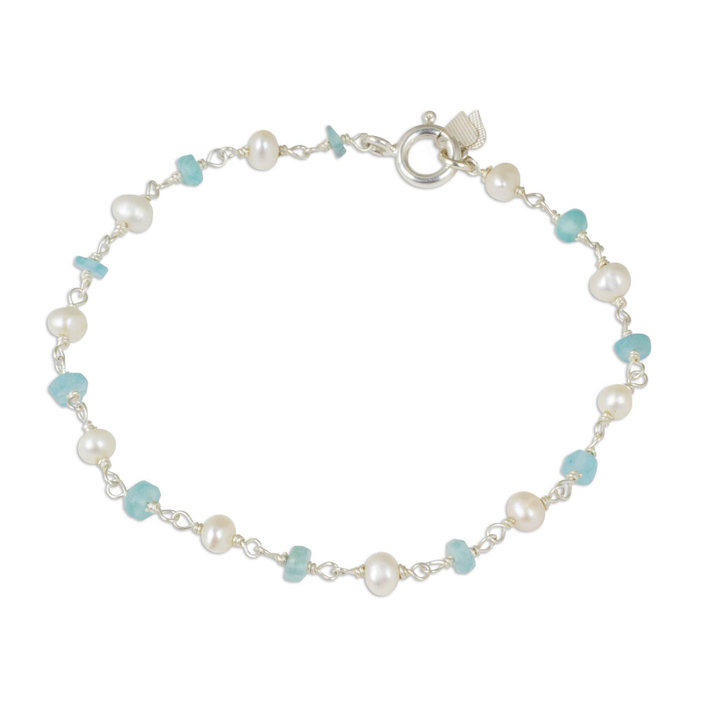 Morning Blue Apatite Link Bracelet