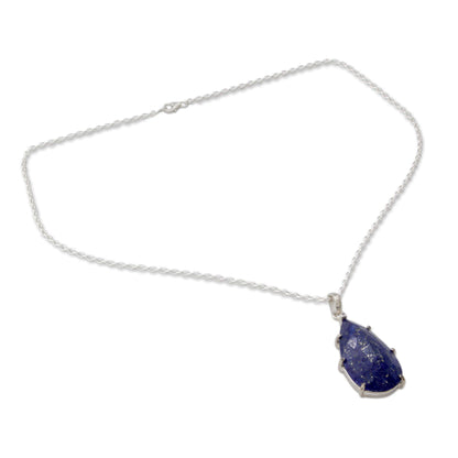 Royal Droplet Lapis Lazuli Pendant Necklace