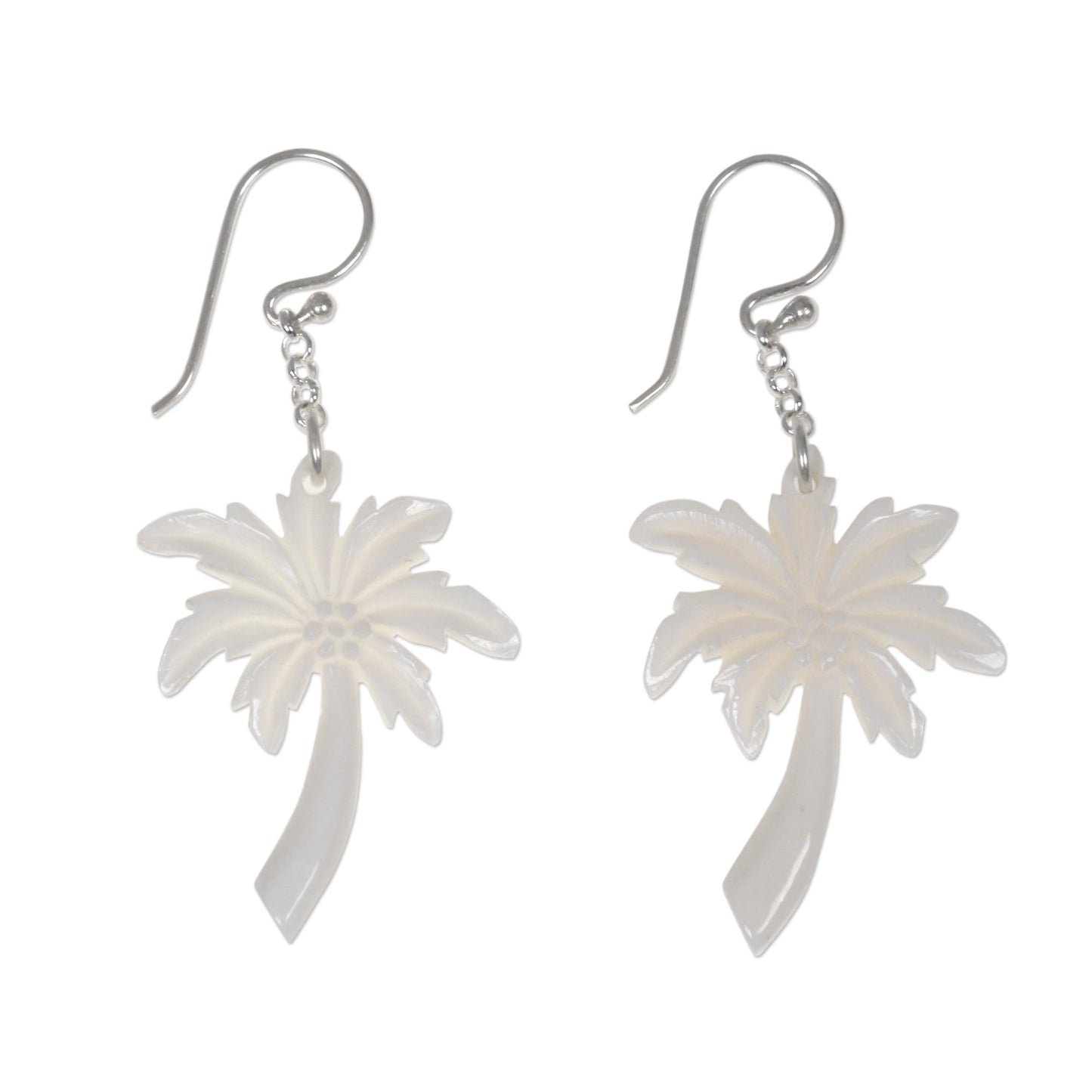 Bali Palm Trees Palm Tree Earrings on 925 Silver Hooks Crafted by Hand