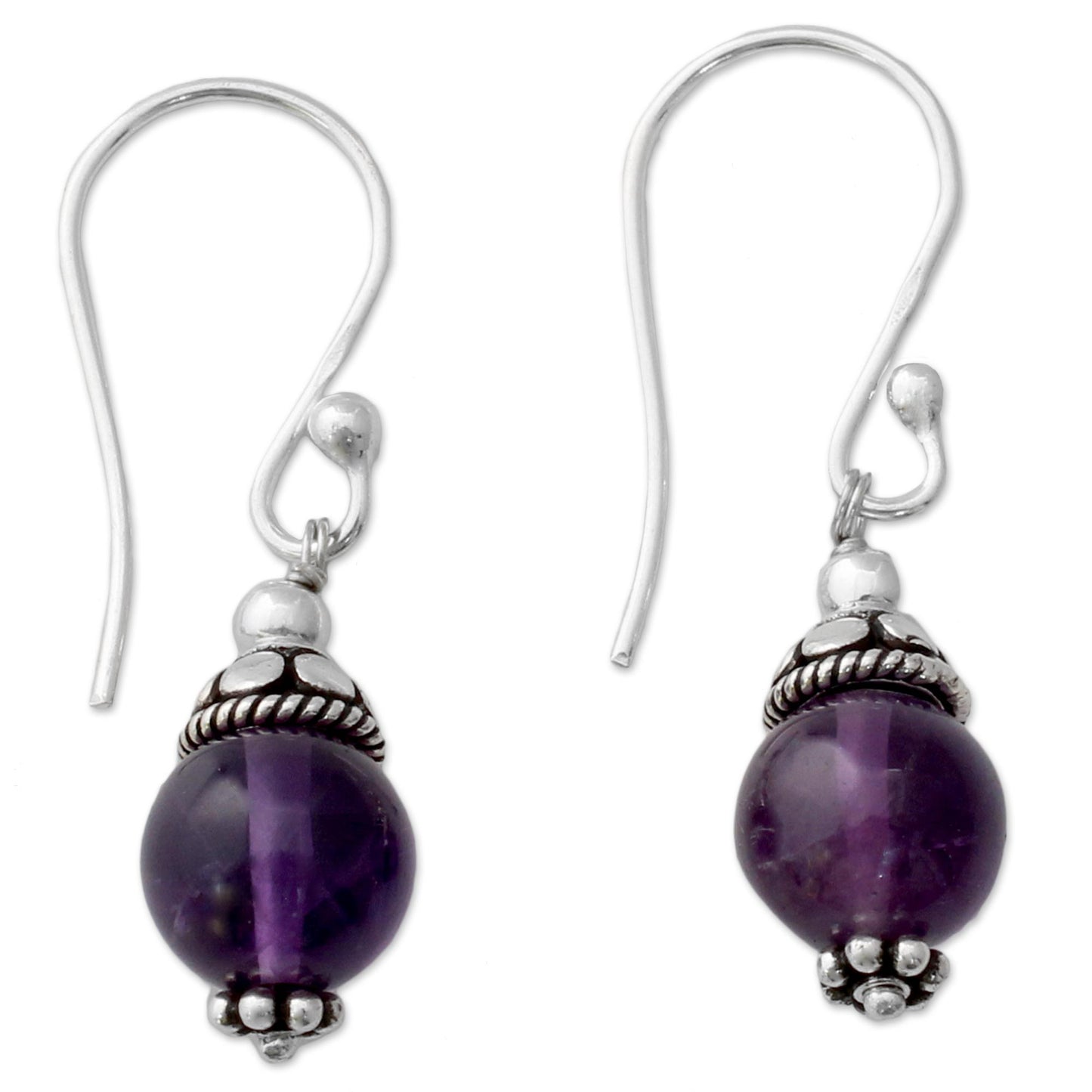 Royal Discretion Amethyst & Silver Dangle Earrings