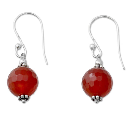 Glorious Sunset Carnelian & Sterling Silver Earrings