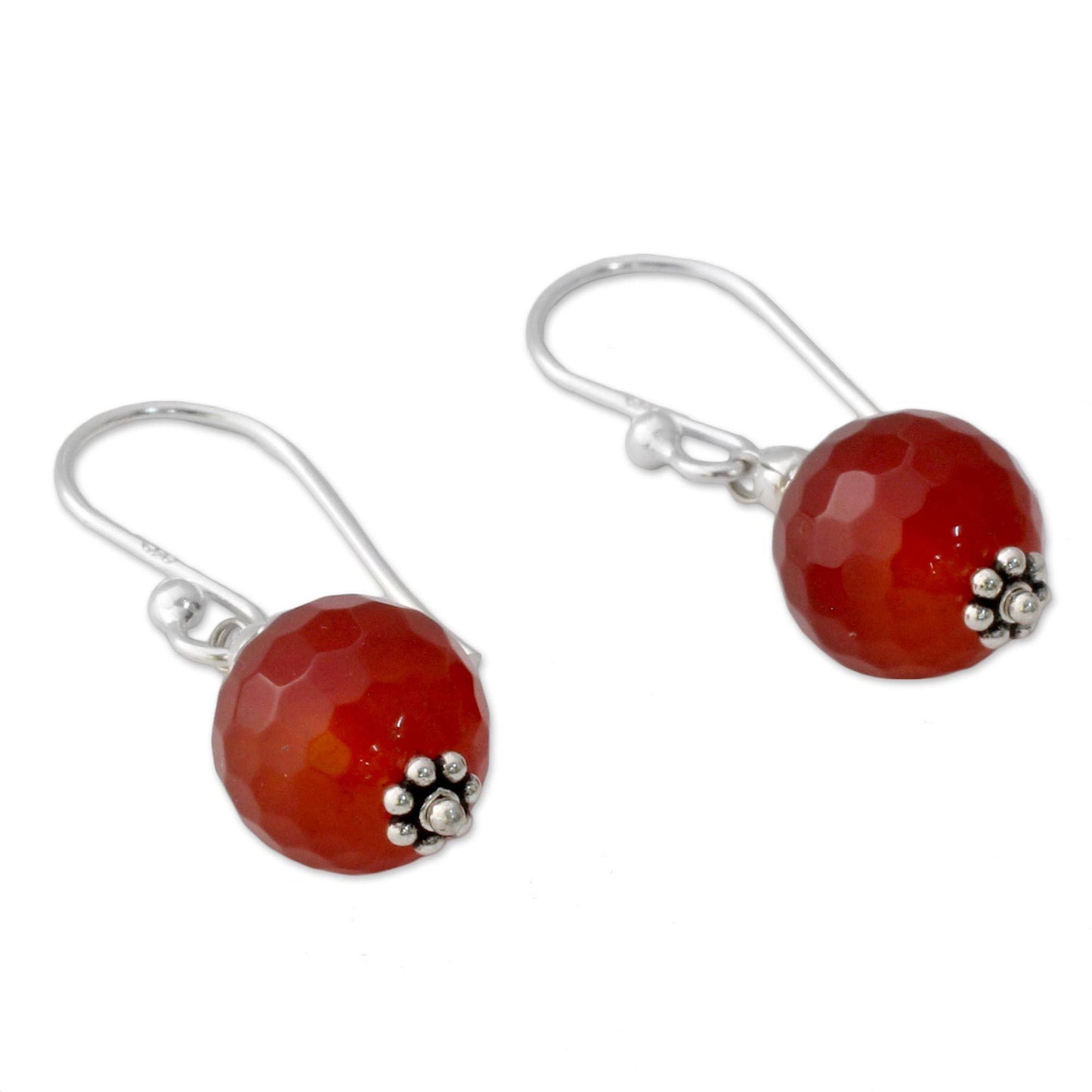 Glorious Sunset Carnelian & Sterling Silver Earrings