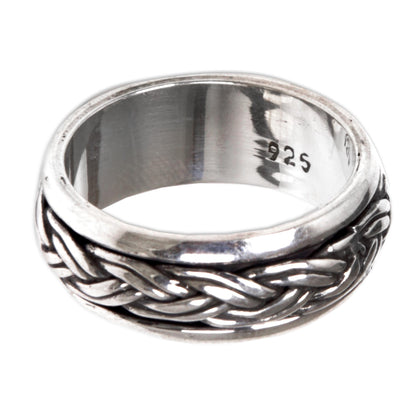 Eternal Bond Silver Band Spinner Ring