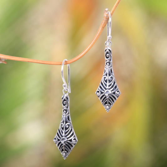 Flying Kites Sterling Silver 925 Handcrafted Balinese Dangle Earrings