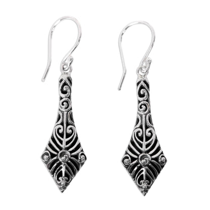 Flying Kites Sterling Silver 925 Handcrafted Balinese Dangle Earrings