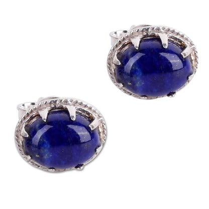 Morning Mystery Lapis Lazuli Stud Earrings