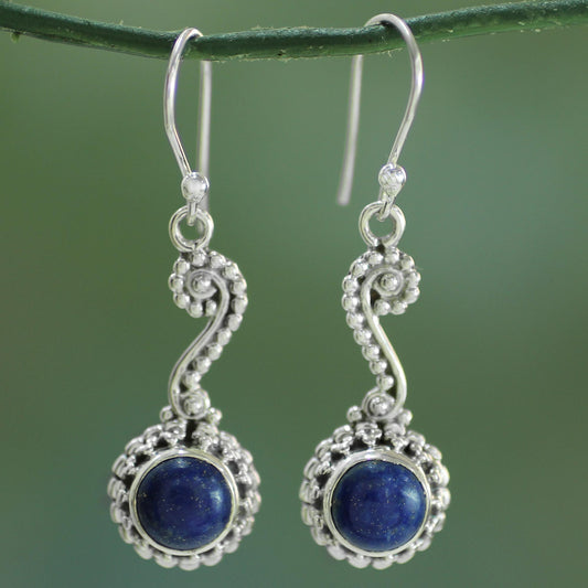 Marina Hand Crafted Indian Lapis Lazuli Dangle Earrings