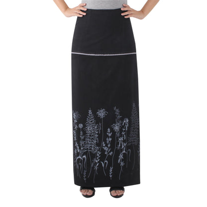 Midnight Blues Wrap Skirt