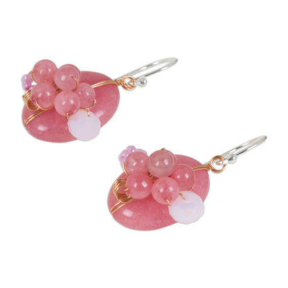 Garden Bliss in Pink Quartz Beaded Earrings