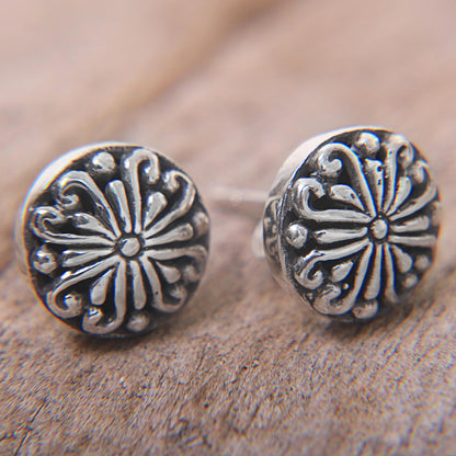 Bali Whirlpool Silver Stud Earrings