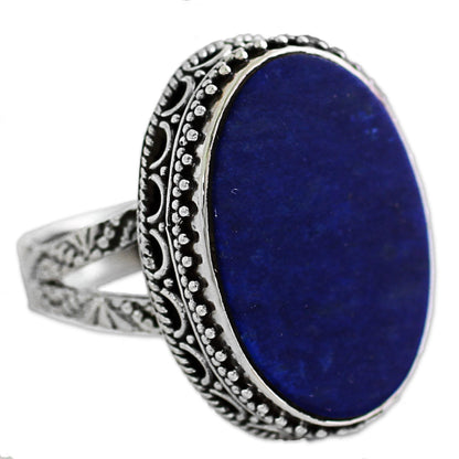 Pool of Memories Lapis Lazuli & Silver Cocktail Ring