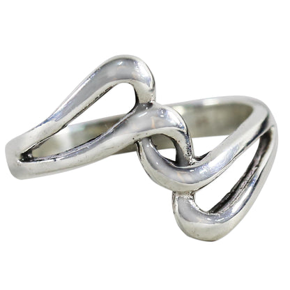 The Melody Sterling Silver Band Ring Swirls from Thailand