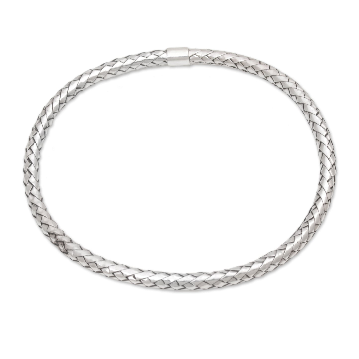 Simple Perfection Handmade Sterling Silver Bangle Bracelet from Indonesia
