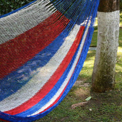 Red White & Blue Hand Woven Hammock