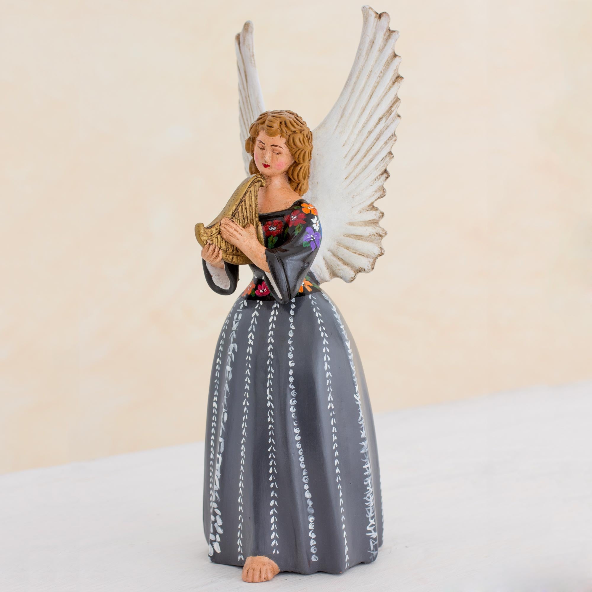 NOVICA Angel from San Pedro la Laguna Handcrafted Guatemalan Ceramic ...