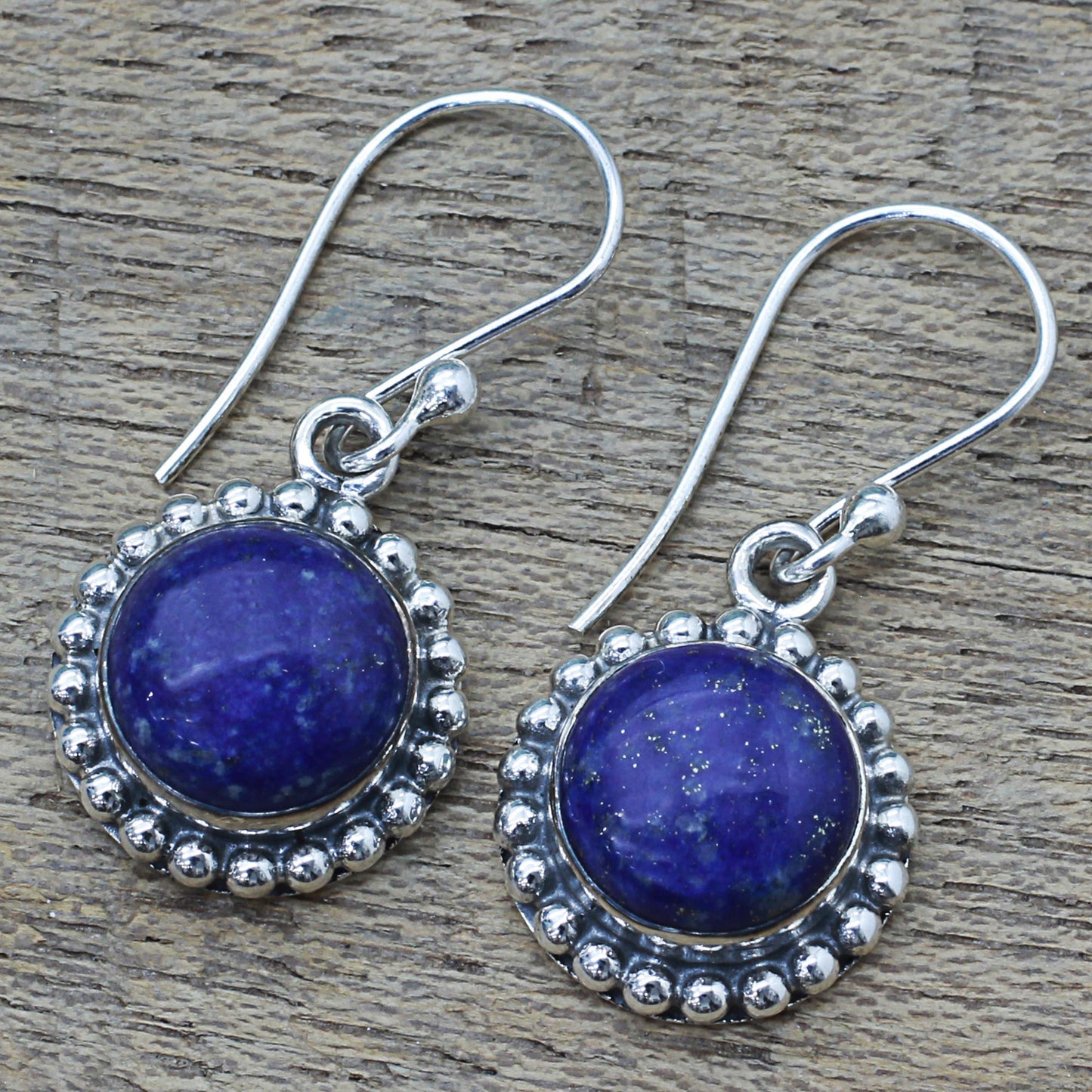 Deep Blue Majesty Lapis Lazuli and Sterling Silver Gemstone Dangle Earrings