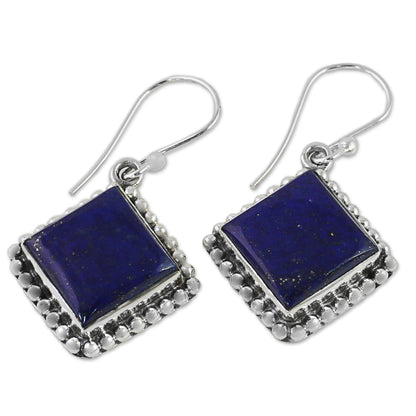 Blue Kite Kite Shaped Sterling Silver Lapis Lazuli Dangle Earrings