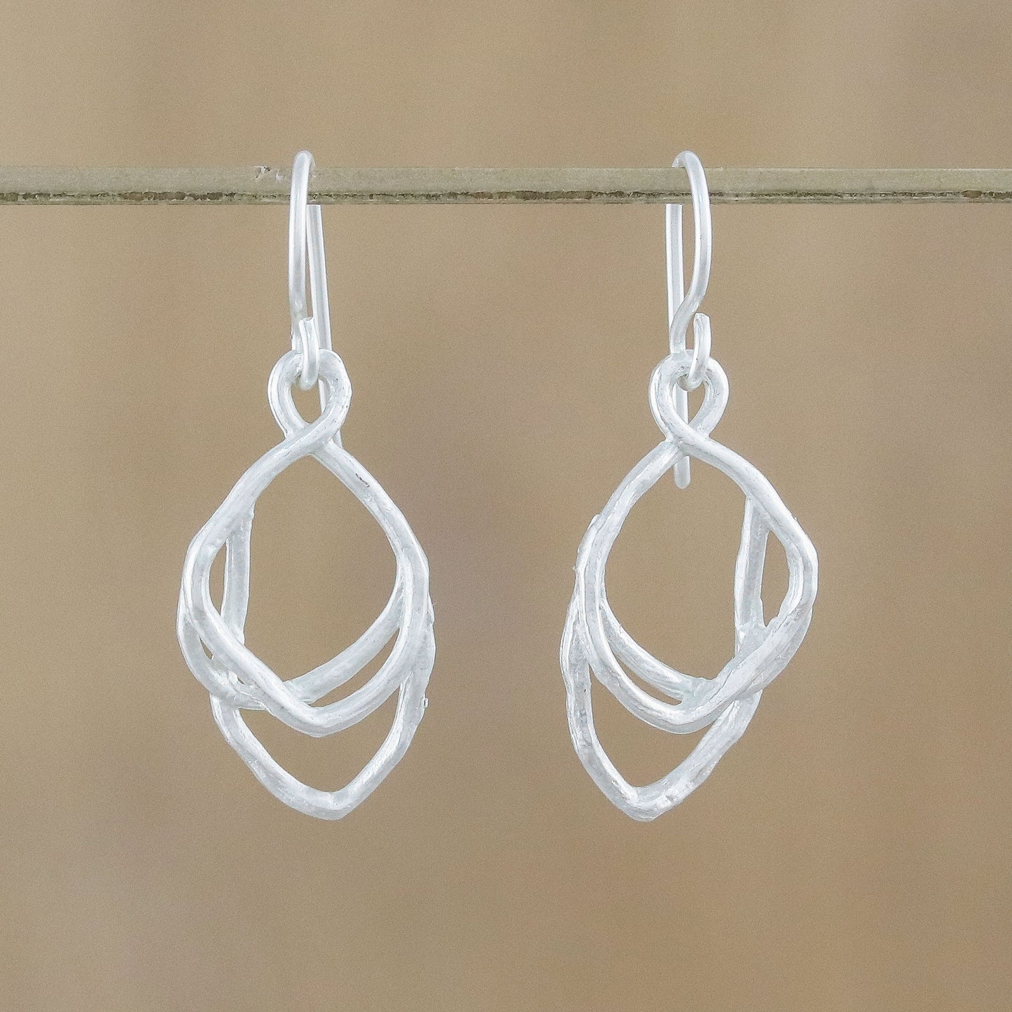 Charming Drop Sterling Silver Dangle Earrings from Thailand