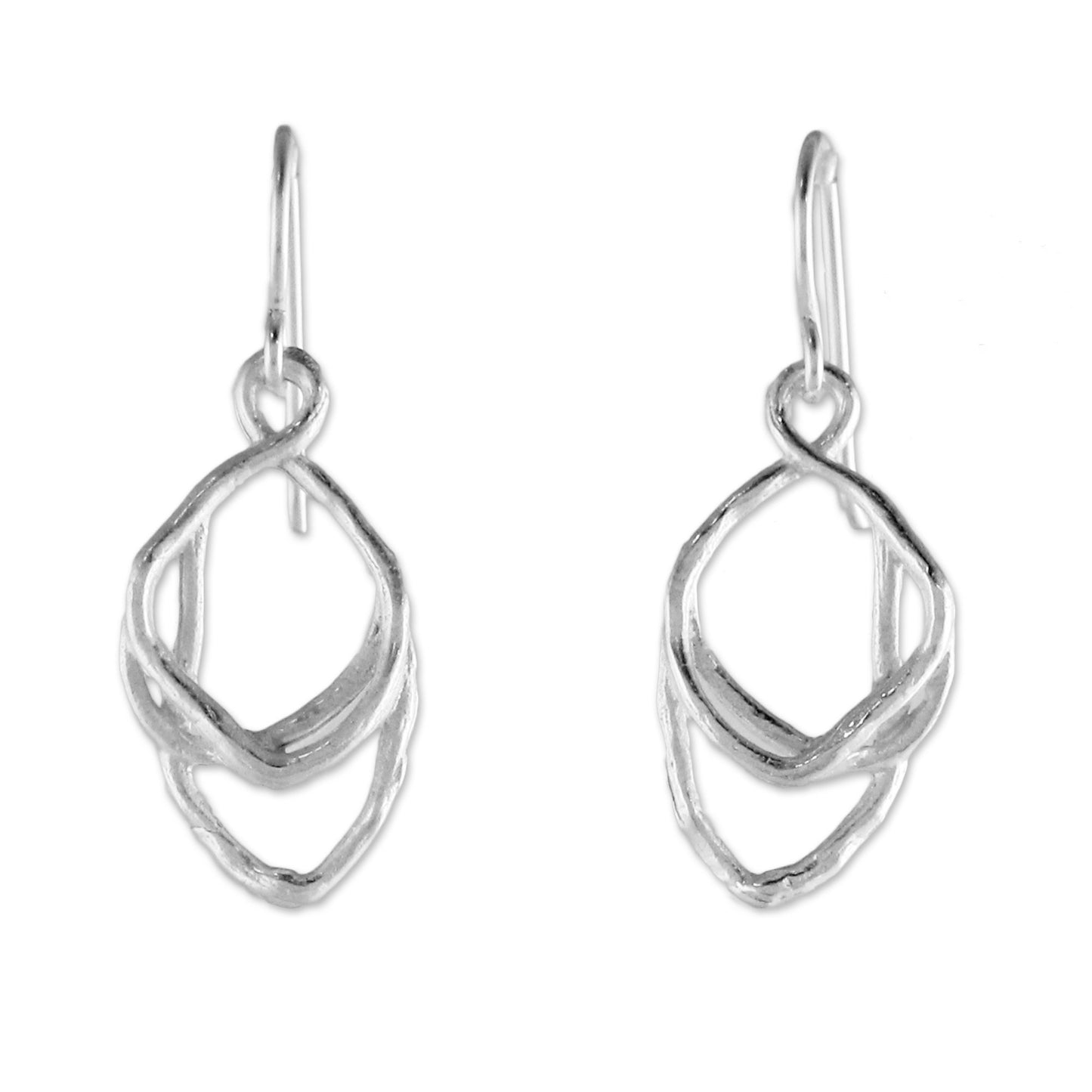 Charming Drop Sterling Silver Dangle Earrings from Thailand