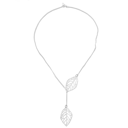 Shining Leaves Sterling Silver Pendant Necklace Leaves from Peru