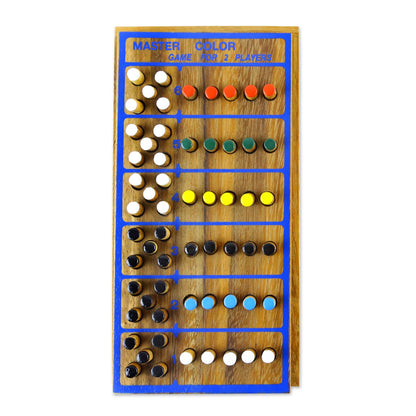 Code Breaker Hand Made Colorful Wood Peg Game from Thailand