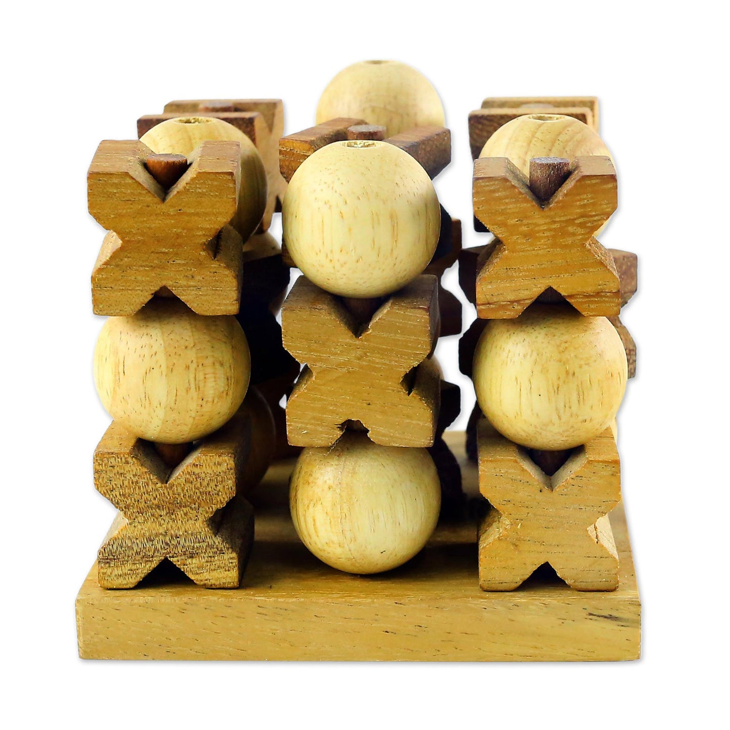 Rain Tree Wood Tic-Tac-Toe Game