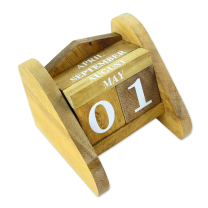 Time Catcher Wood Desk Calendar