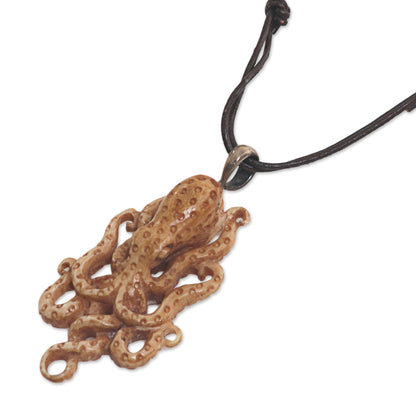 Ocean Dweller Leather Pendant Necklace