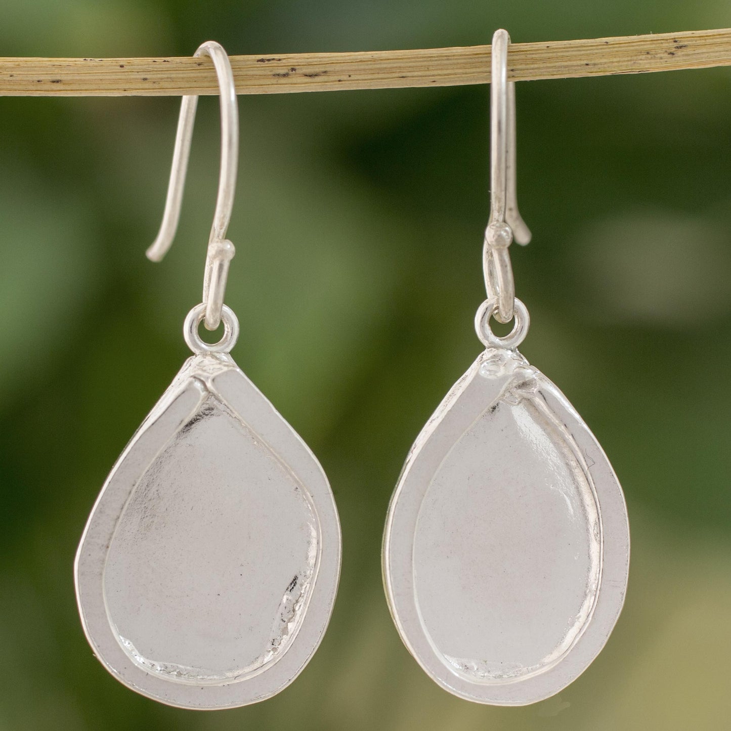 Creative Drops Fine Silver Droplet Dangle Earrings from Guatemala