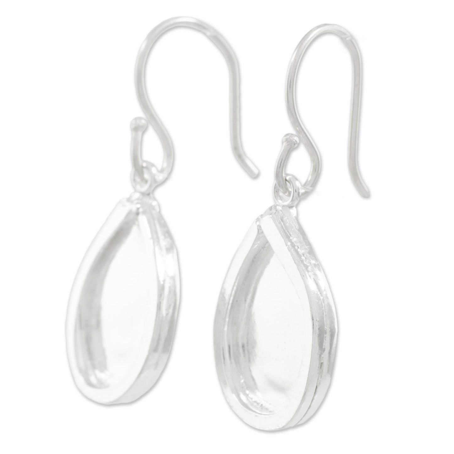 Creative Drops Fine Silver Droplet Dangle Earrings from Guatemala