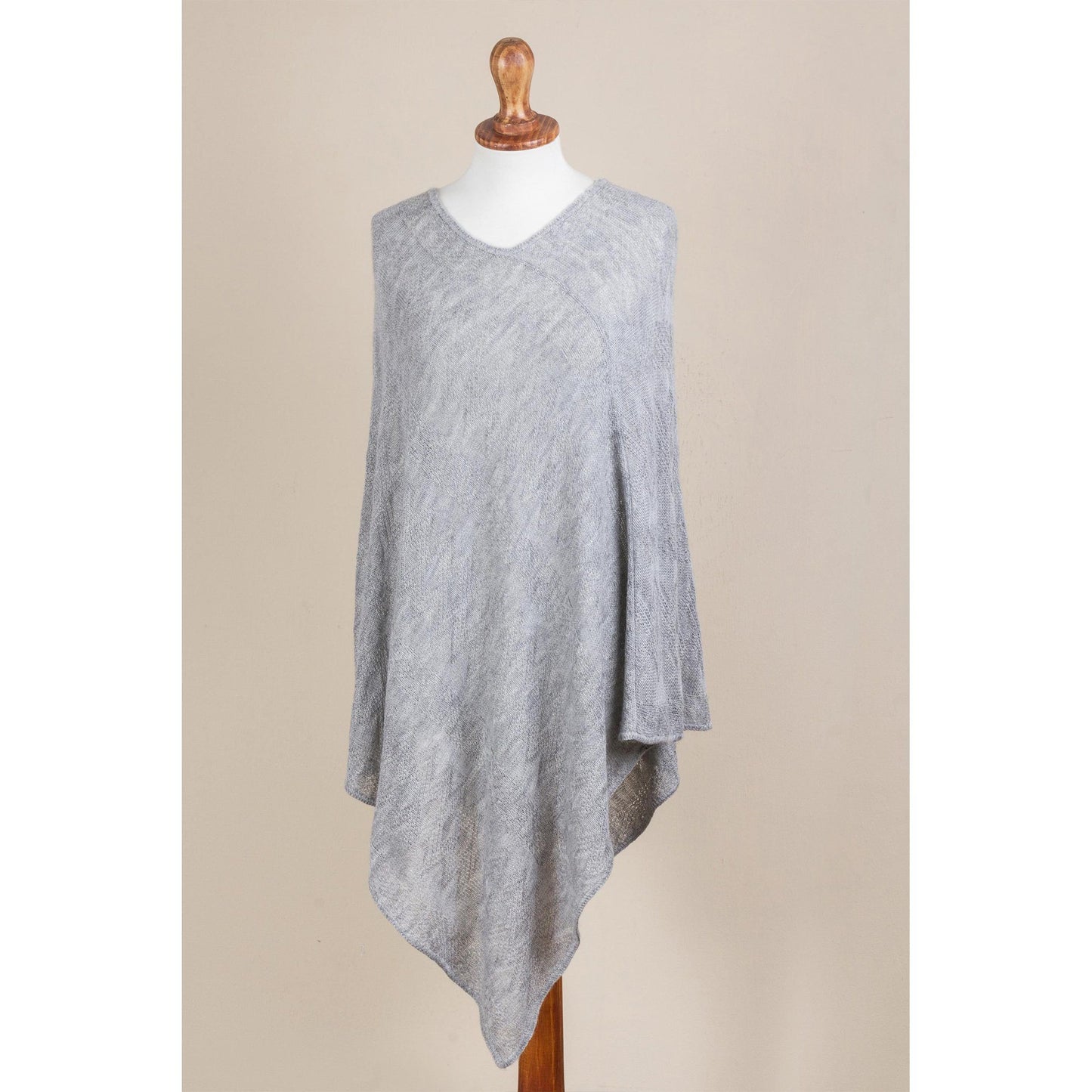 Grey Tulip Petal Poncho