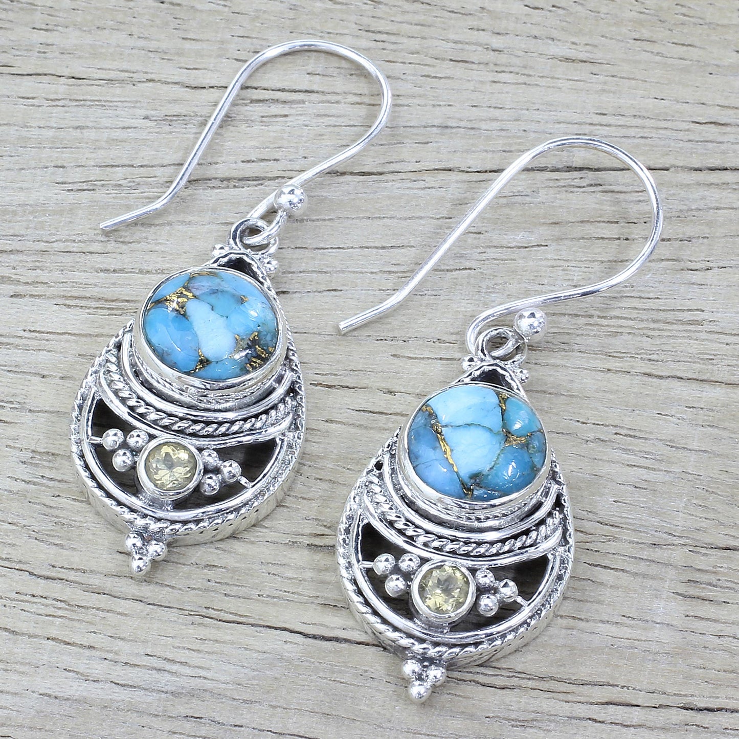 Blue Adoration Turquoise Dangle Earrings