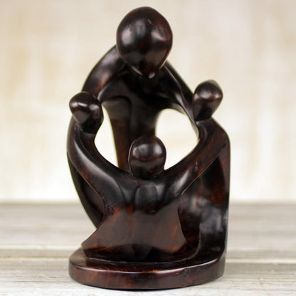 Mother's Children Wood Sculpture