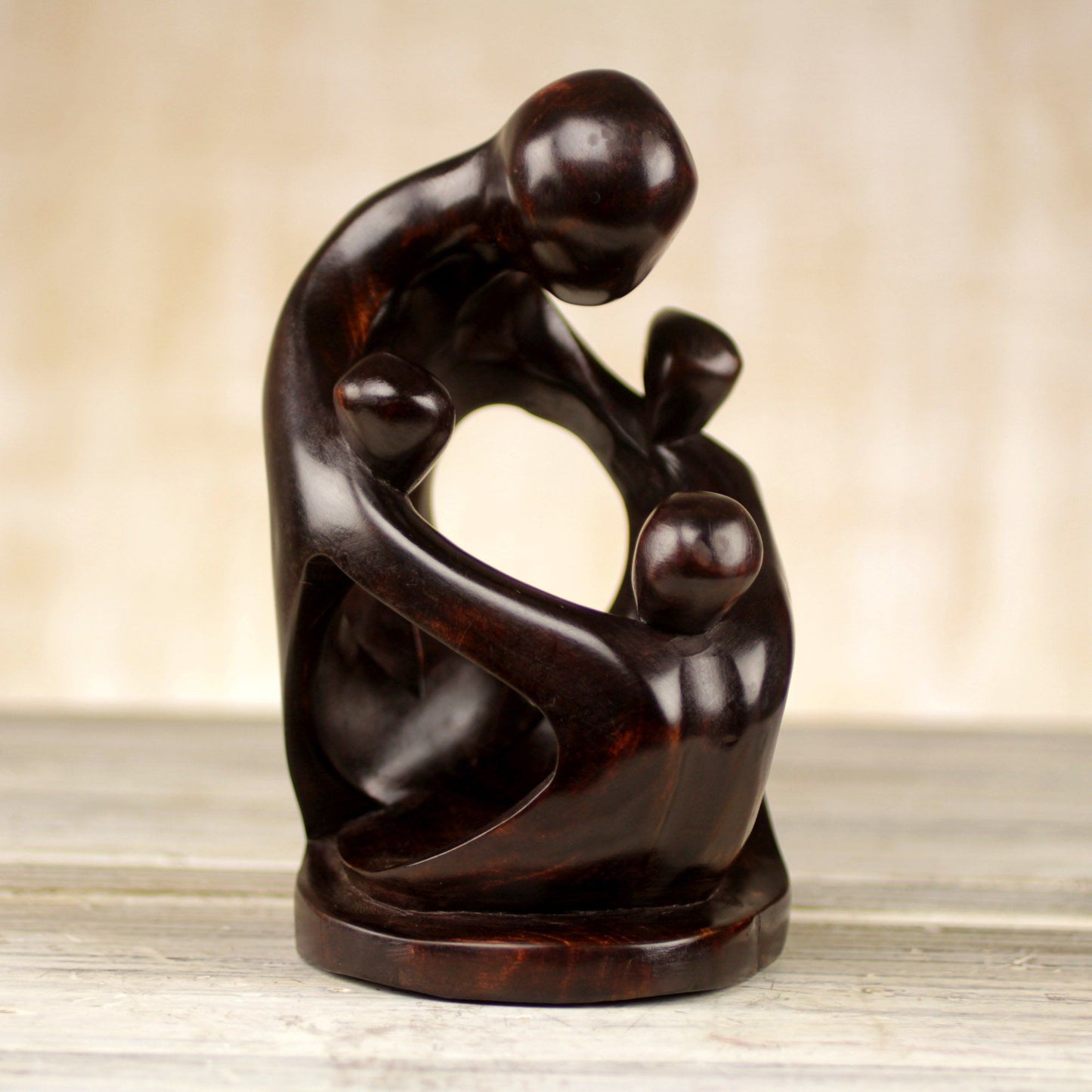 Mother's Children Wood Sculpture