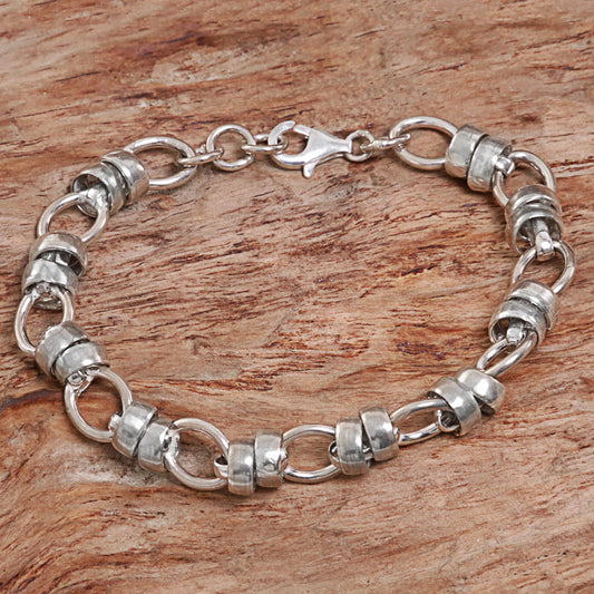 Family Ties Hand Made Sterling Silver Link Bracelet Indonesia