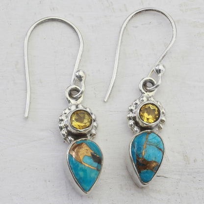 Watery Allure Multi-Gem Turquoise Earrings