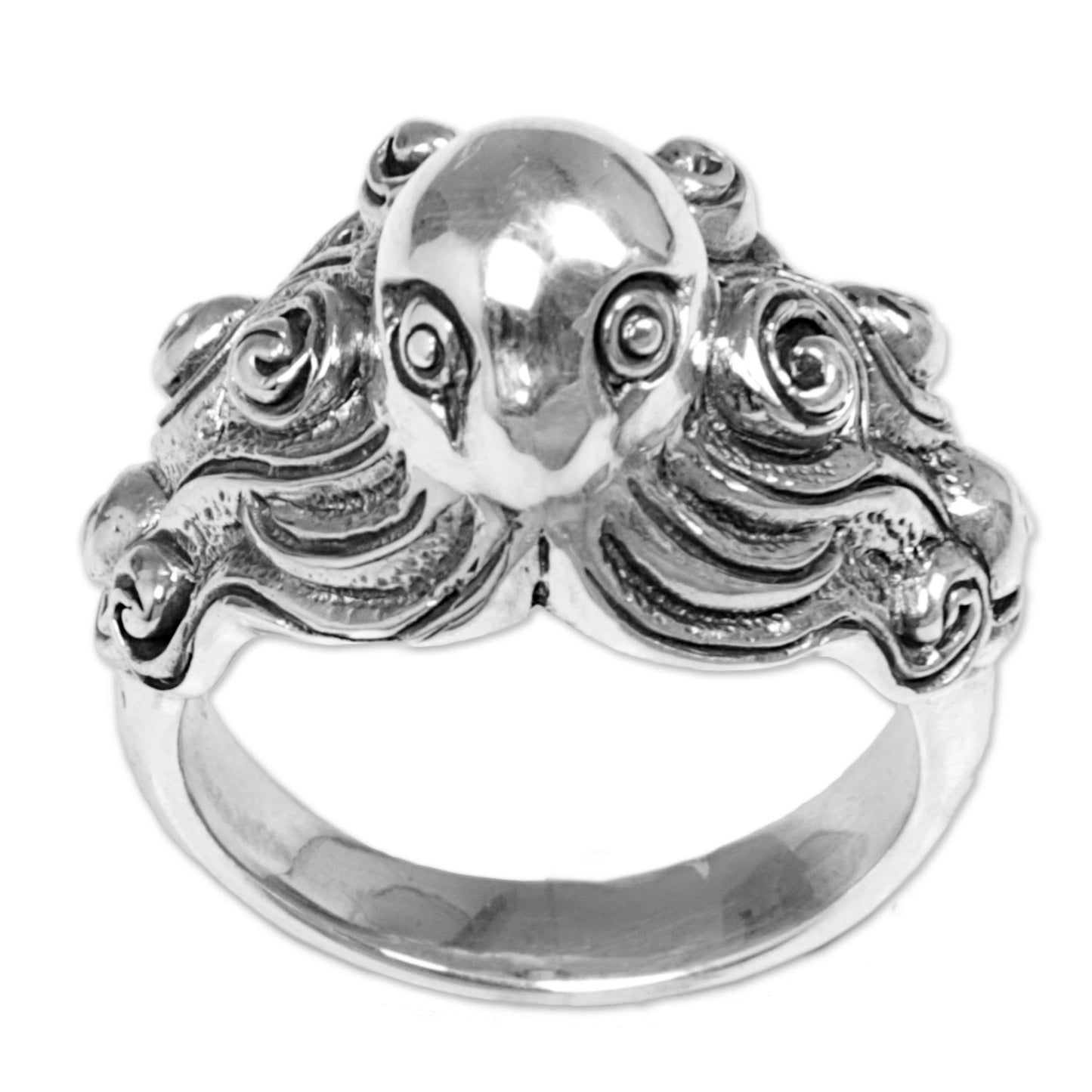 Octopus of the Deep Sterling Silver Ring