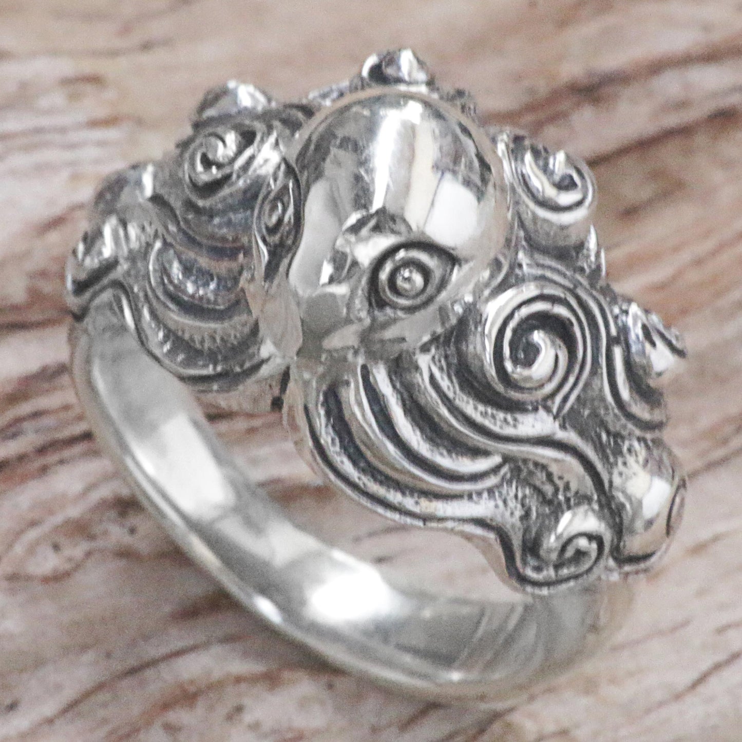 Octopus of the Deep Sterling Silver Ring