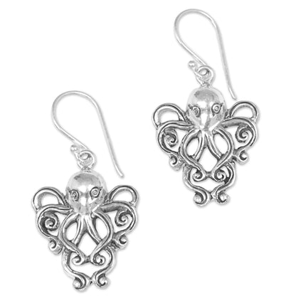 Octopus of the Deep Sterling Silver Earrings