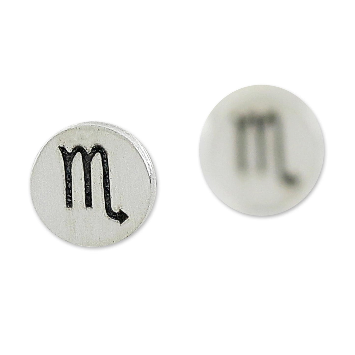 Satin Scorpio Sterling Silver Scorpio Stud Earrings from Thailand